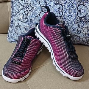 Propét TravelActiv Xpress sneakers pink navy blue NWOT